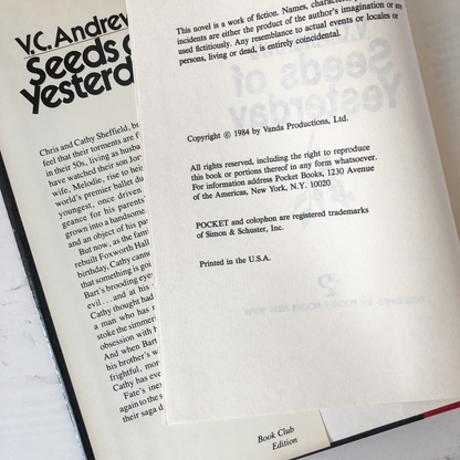 Seeds of Yesterday by V.C. Andrews [BCE] - Bookshop Apocalypse