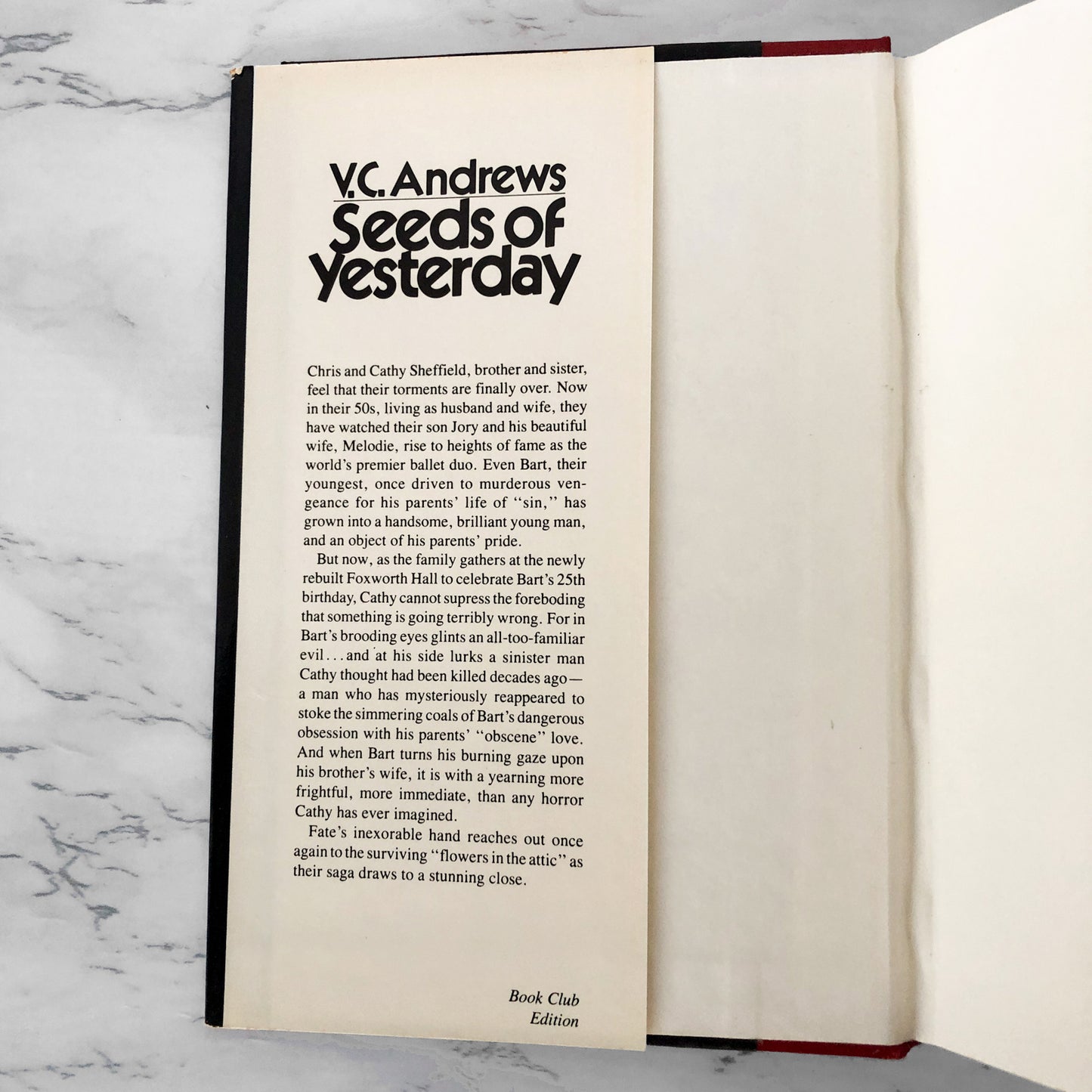 Seeds of Yesterday by V.C. Andrews [BOOK CLUB EDITION / 1984]