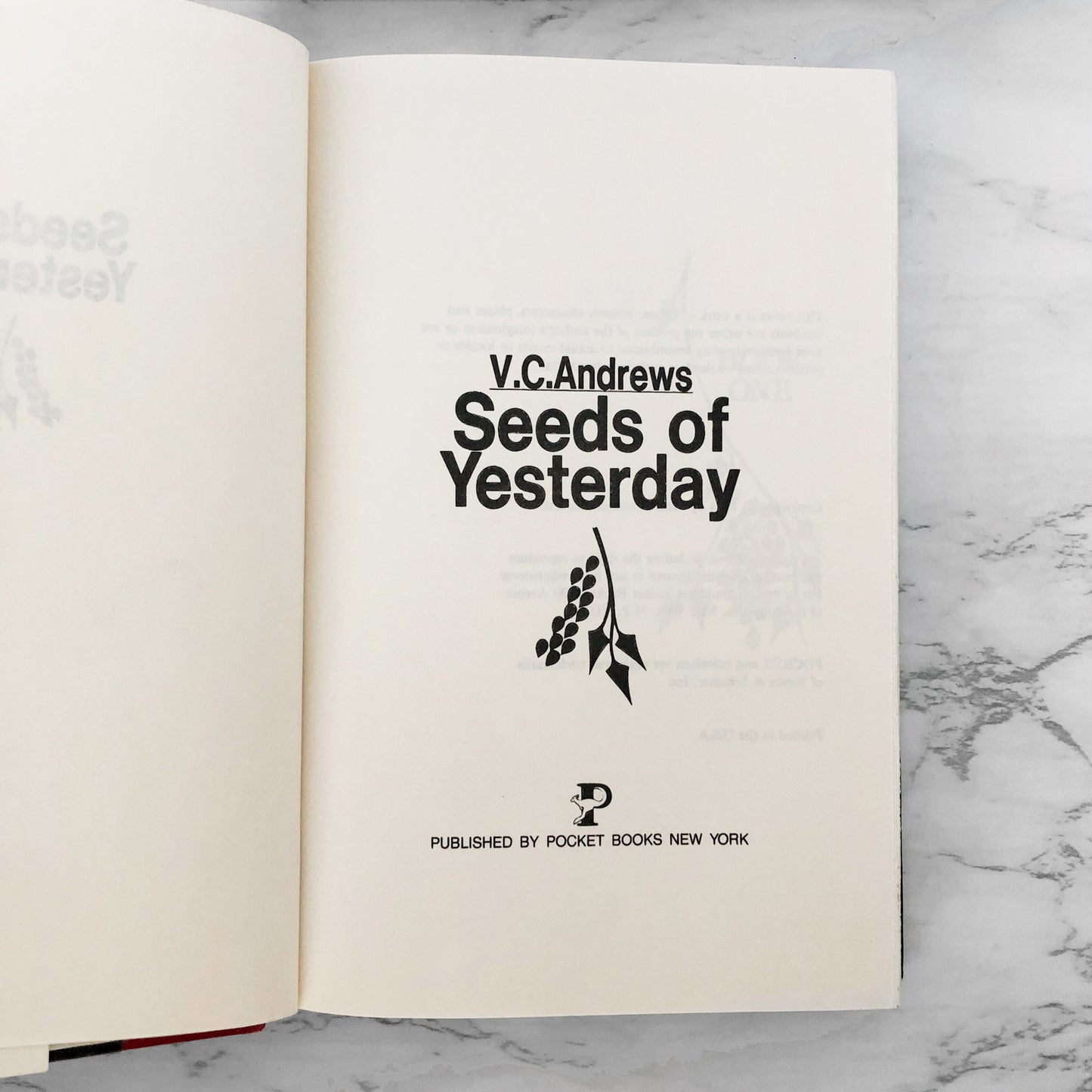 Seeds of Yesterday by V.C. Andrews [BOOK CLUB EDITION / 1984]