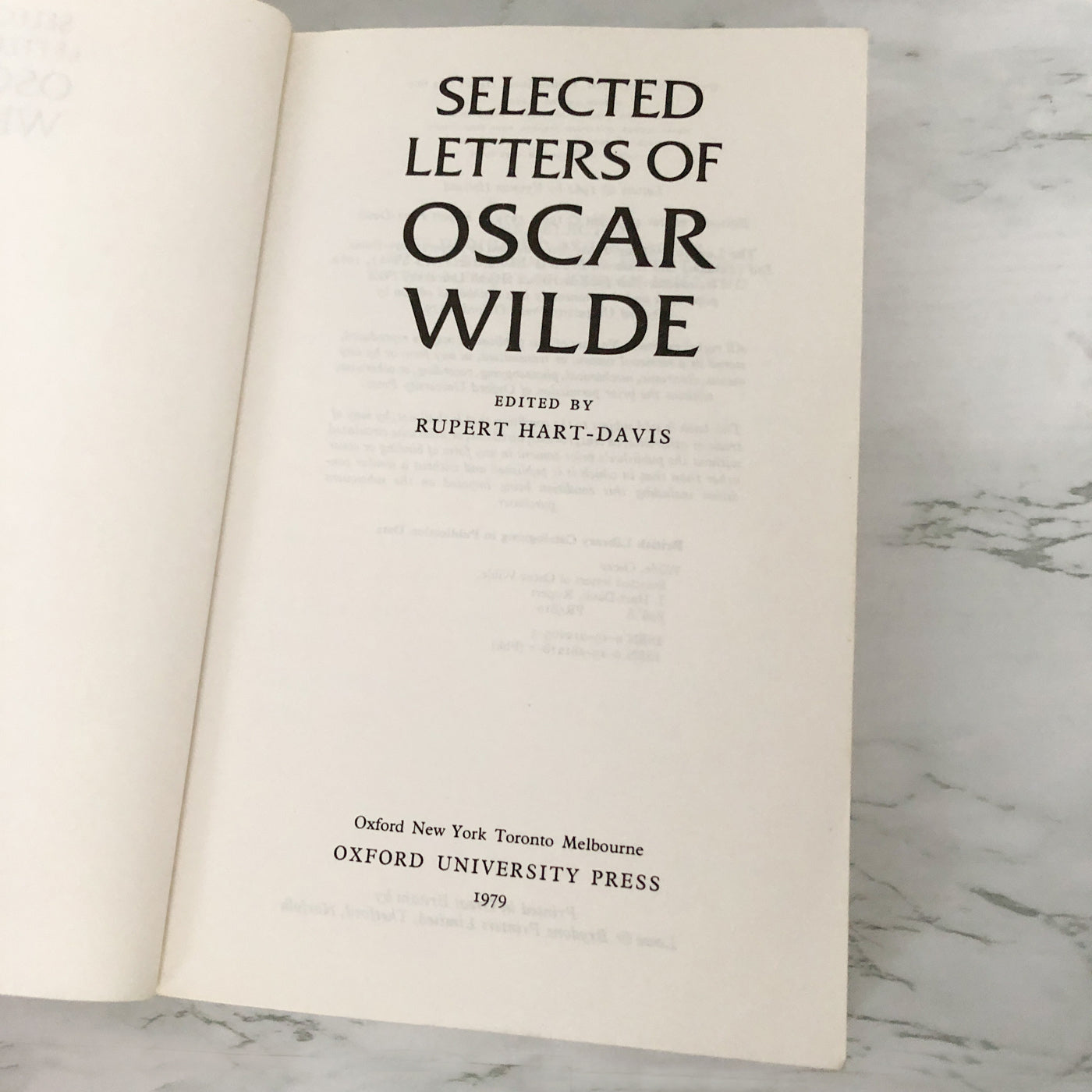 Selected Letters of Oscar Wilde [U.K. TRADE PAPERBACK / 1979]