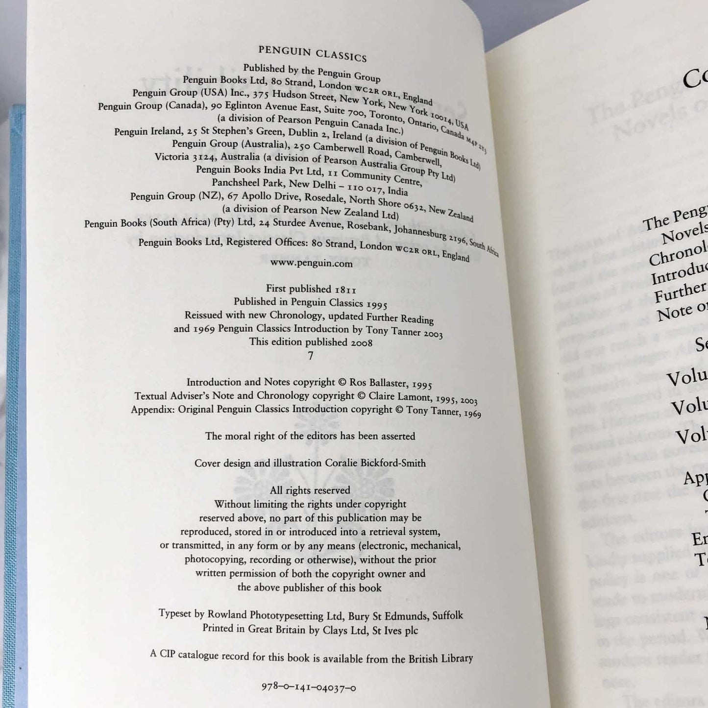 Sense and Sensibility by Jane Austen [PENGUIN CLASSIC HARDCOVER]