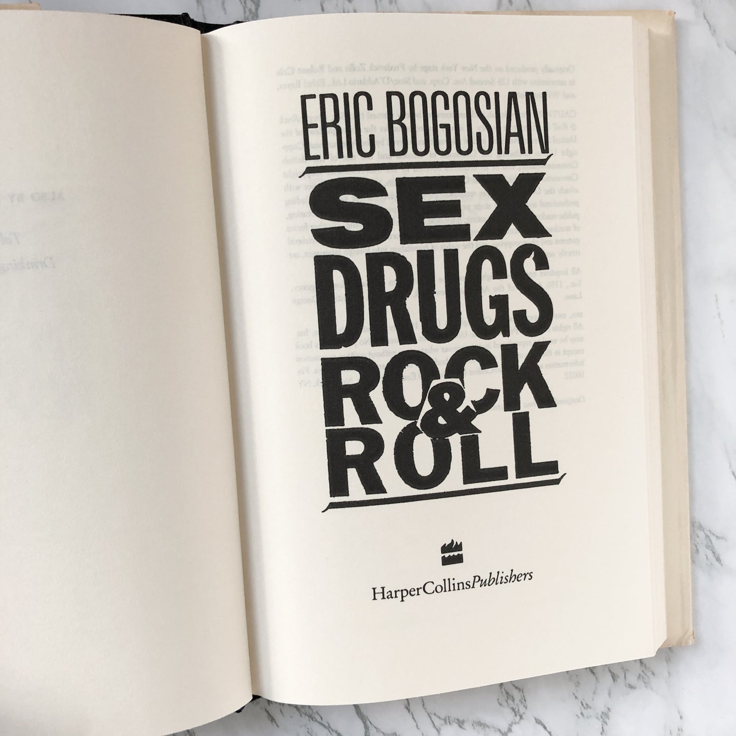 Sex, Drugs & Rock & Roll by Eric Bogosian [FIRST BC EDITION] - Bookshop Apocalypse