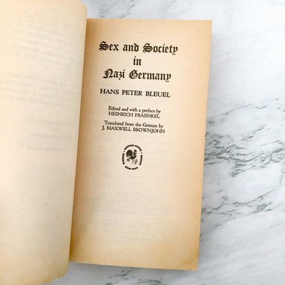 Sex and Society In Nazi Germany by Hans Peter Bleuel [VINTAGE PAPERBACK] 1974 • Bantam