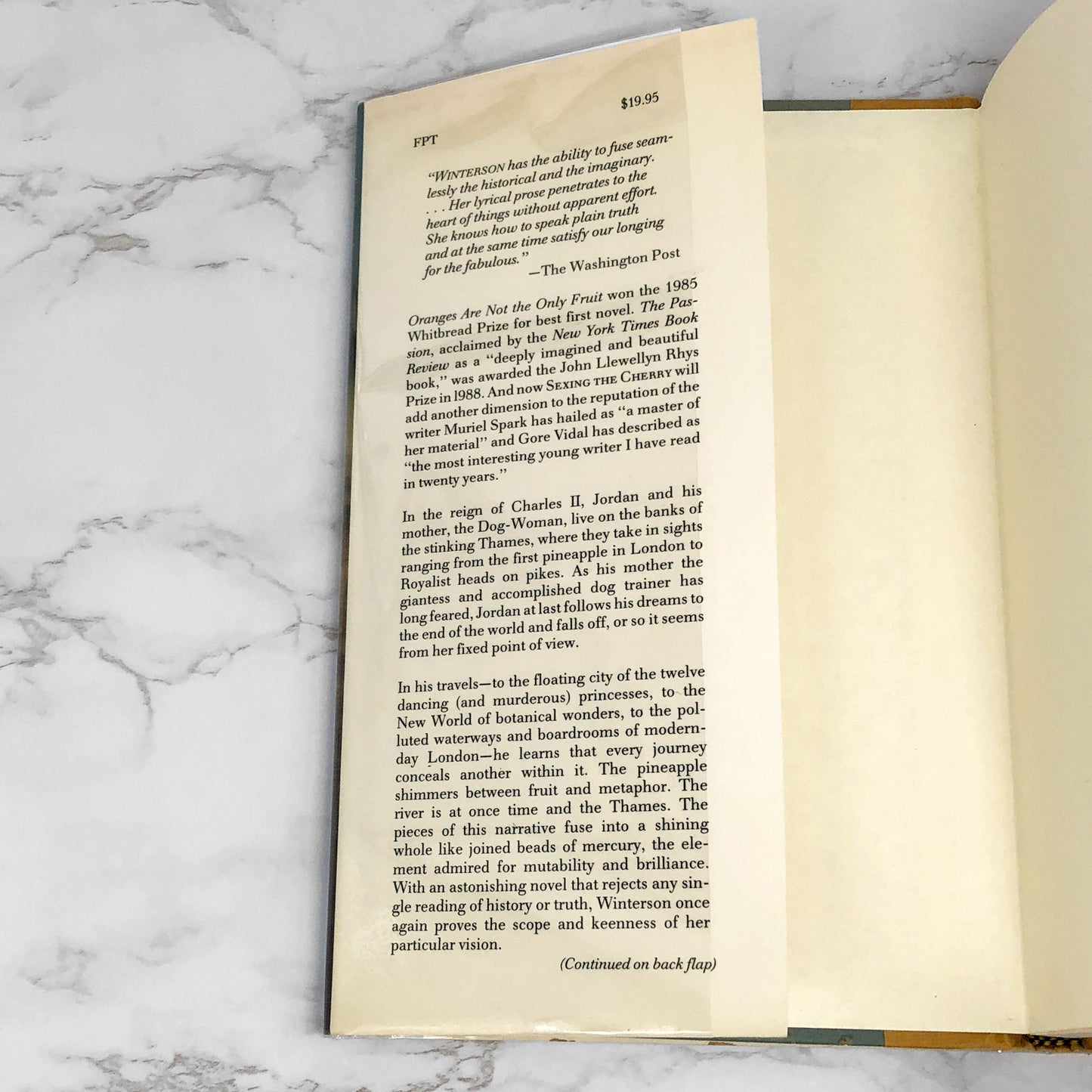 Sexing The Cherry by Jeanette Winterson [U.S. FIRST EDITION] 1990