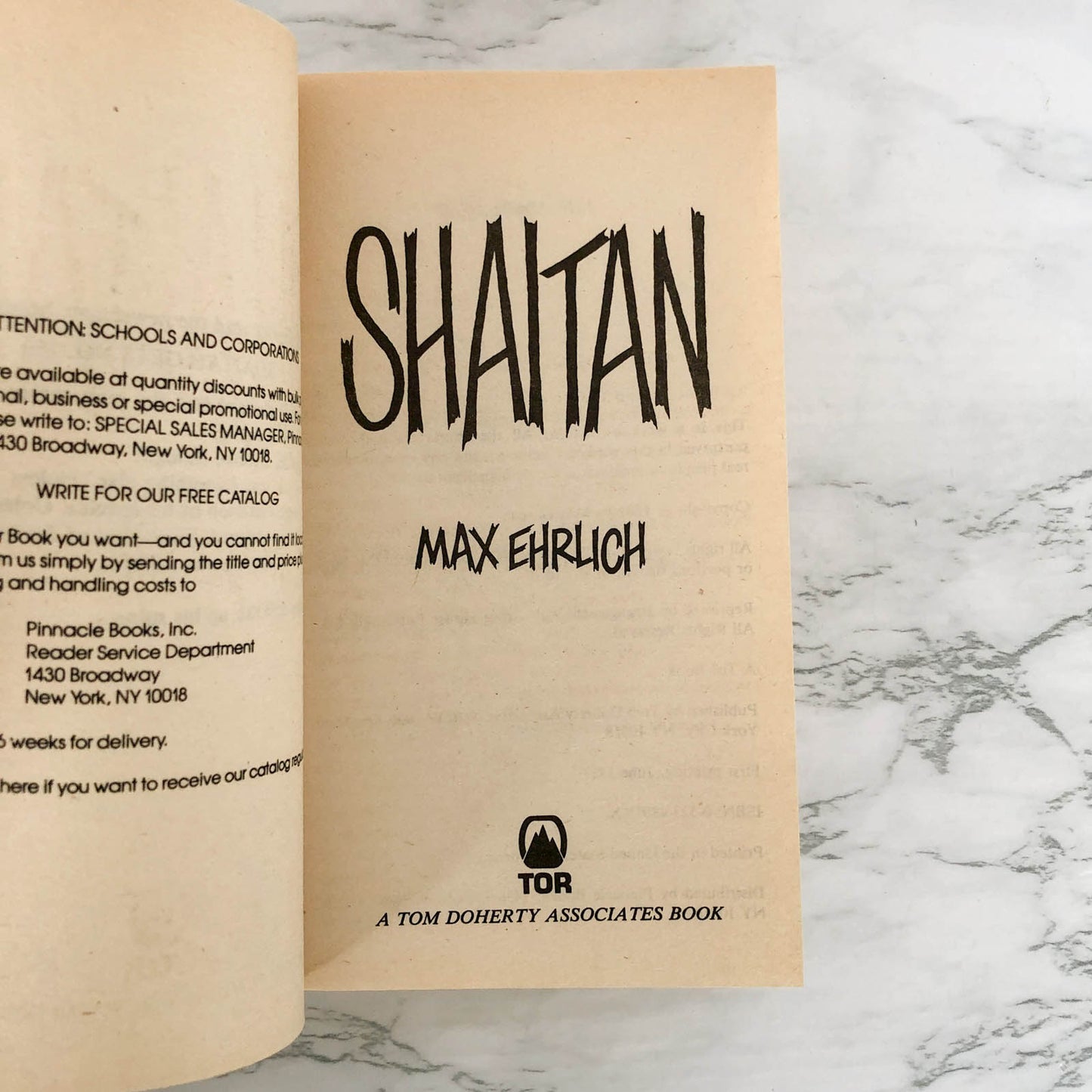 Shaitan by Max Ehrlich [1983 PAPERBACK]