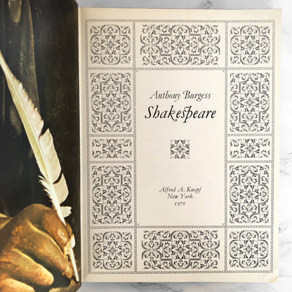 Shakespeare by Anthony Burgess [FIRST EDITION / FIRST PRINTING] 1970