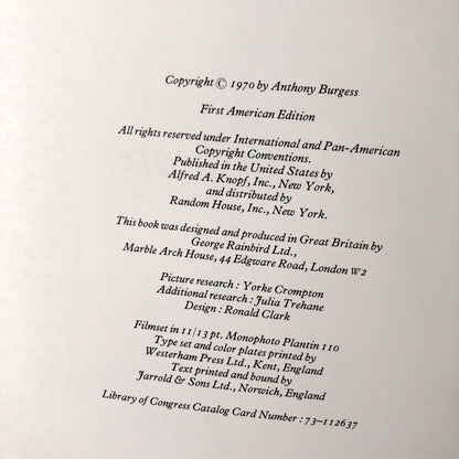 Shakespeare by Anthony Burgess [FIRST EDITION / FIRST PRINTING] 1970