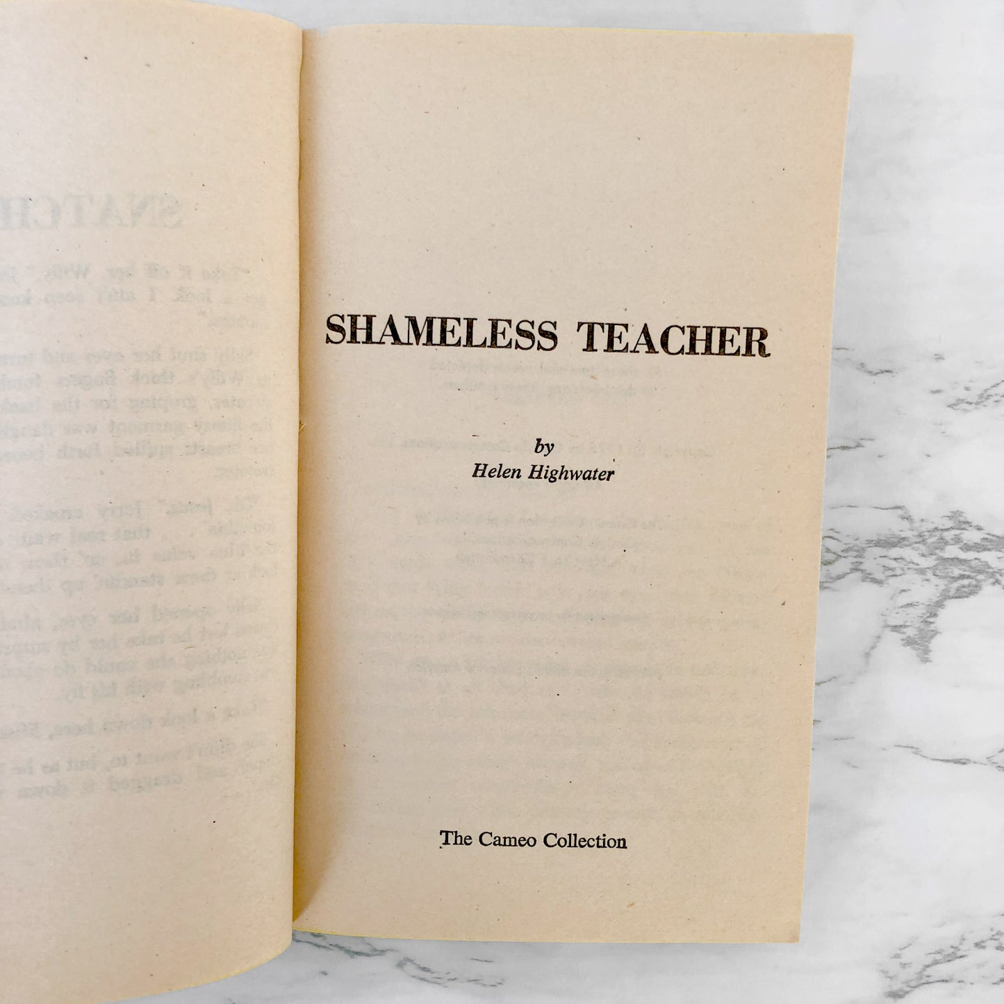 Shameless Teacher by Helen Highwater [1975 SLEAZE PAPERBACK]