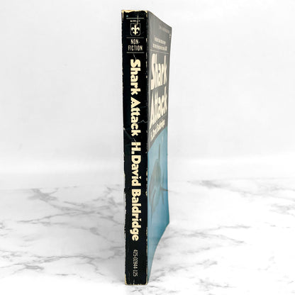 Shark Attack: True Tales of Shark Attacks on Man by H. David Baldridge [FIRST PAPERBACK PRINTING] 1975 • Berkley