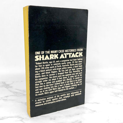 Shark Attack: True Tales of Shark Attacks on Man by H. David Baldridge [FIRST PAPERBACK PRINTING] 1975 • Berkley