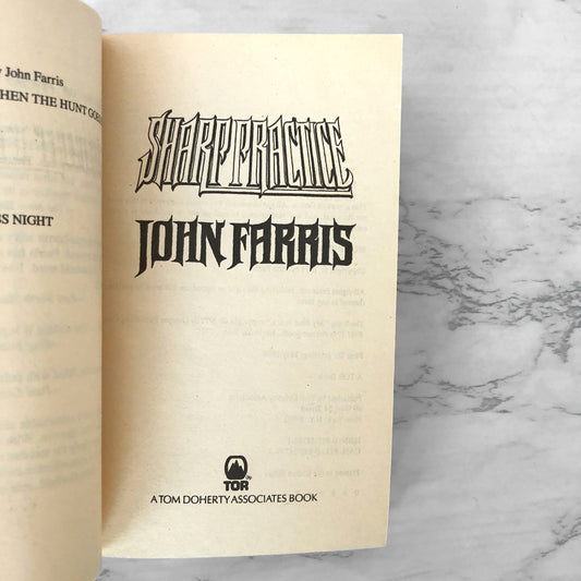 Sharp Practice by John Farris [1988 PAPERBACK] TOR Horror