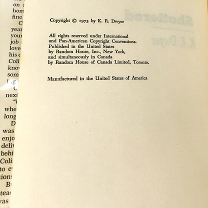 Shattered by K.R. Dwyer 'aka' Dean Koontz [1973 HARDCOVER]