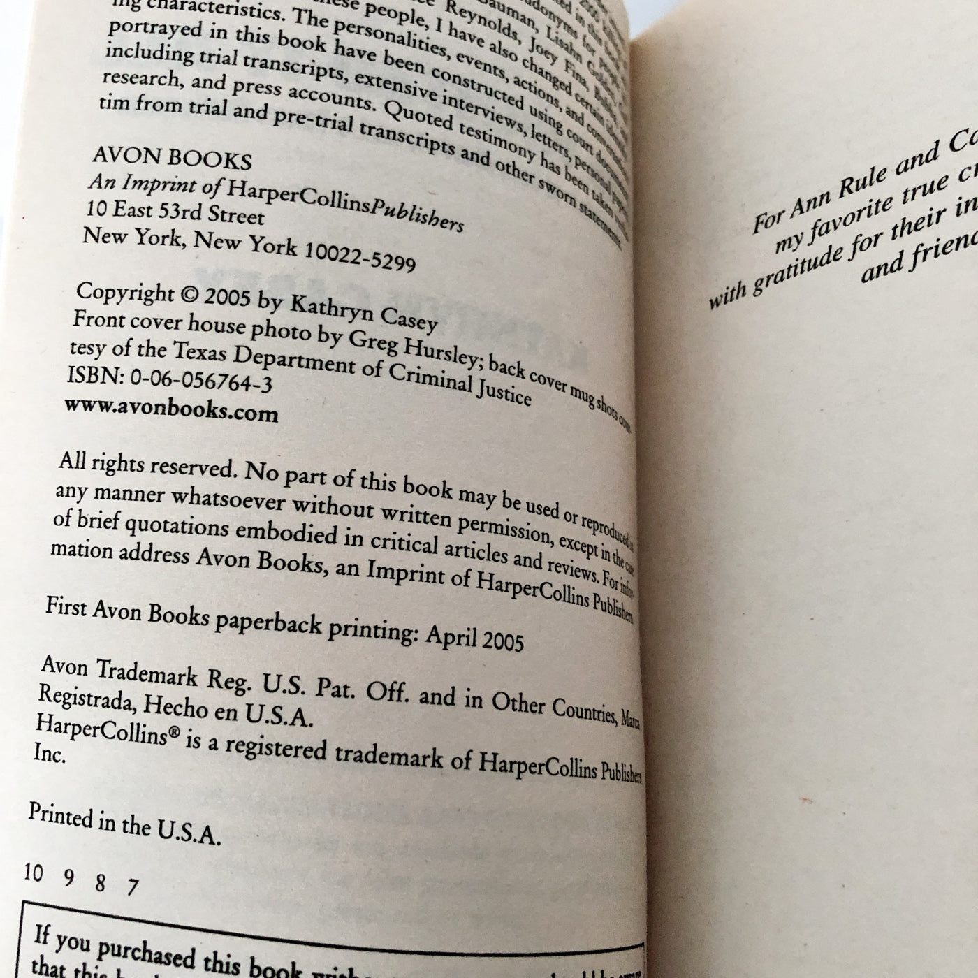 She Wanted it All by Kathryn Casey [2005 PAPERBACK]