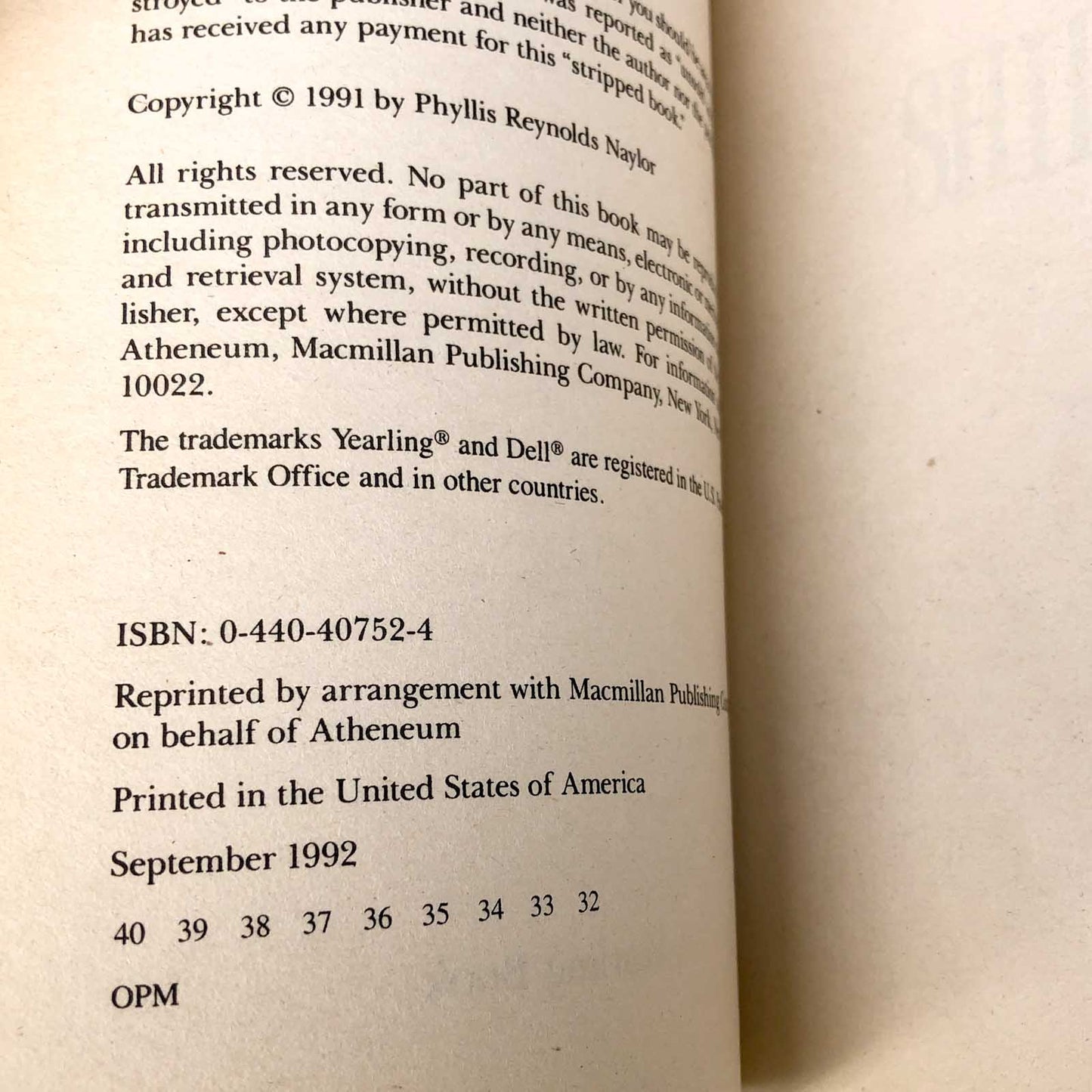 Shiloh by Phyllis Reynolds Naylor [TRADE PAPERBACK] 1992