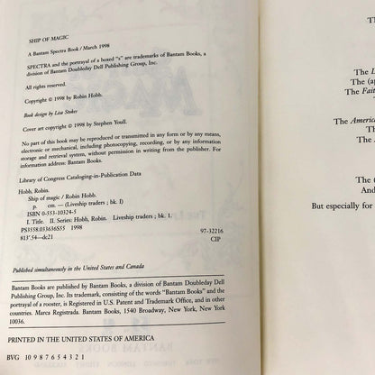 Ship of Magic by Robin Hobb [FIRST EDITION • FIRST PRINTING] 1998