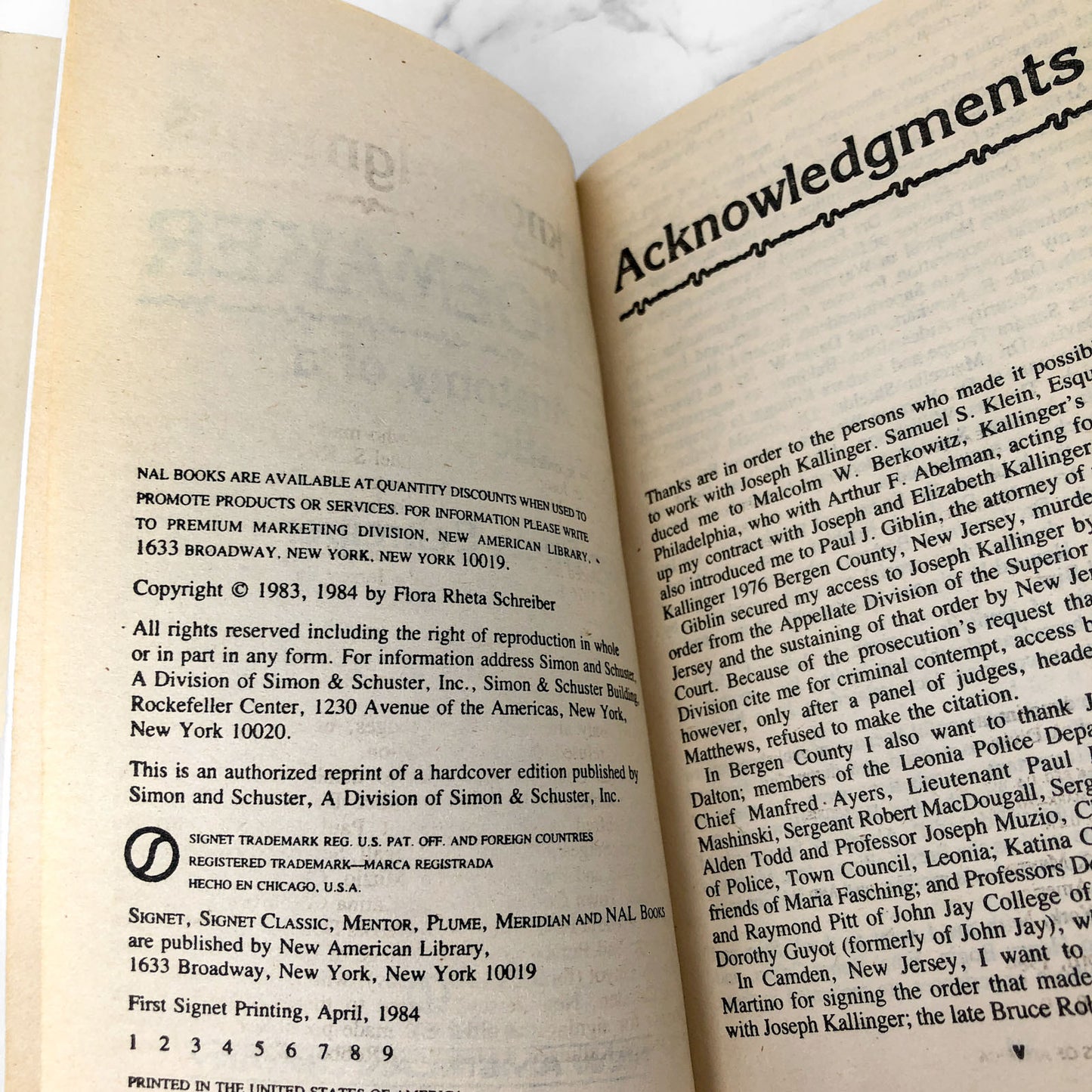 The Shoemaker - Anatomy of a Psychotic by Flora Rheta Schreiber [FIRST PAPERBACK PRINTING] 1984 • Signet True Crime