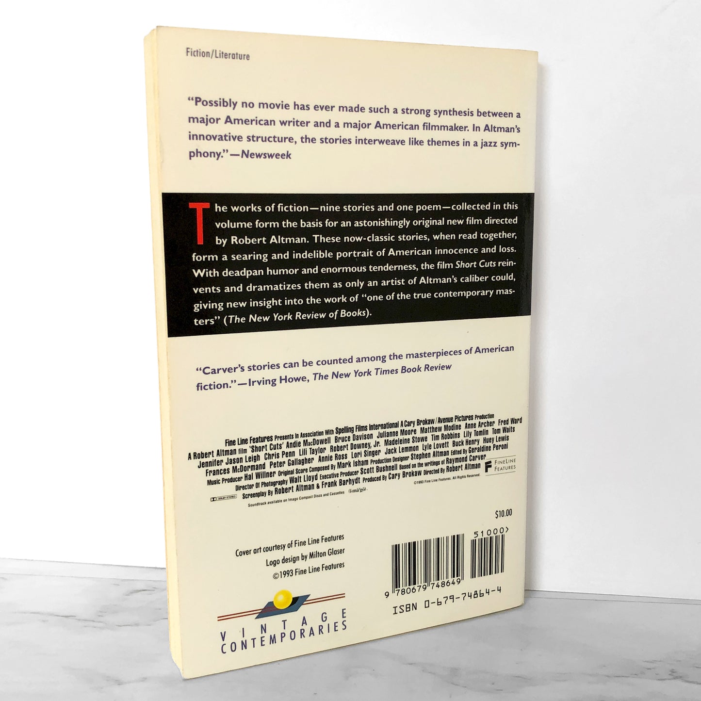 Short Cuts: Selected Stories by Raymond Carver [FIRST EDITION / 1993]