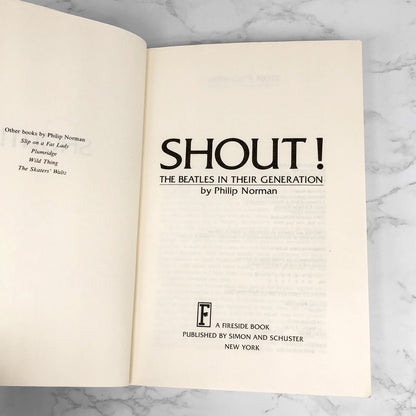 Shout! The Beatles in Their Generation by Philip Norman [FIRST EDITION PAPERBACK] 1981 • Fireside