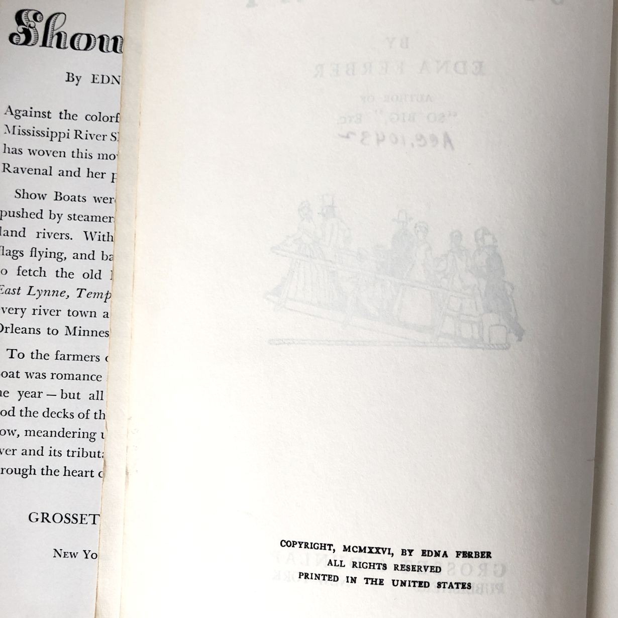 Show Boat by Edna Ferber [1926 HARDCOVER]