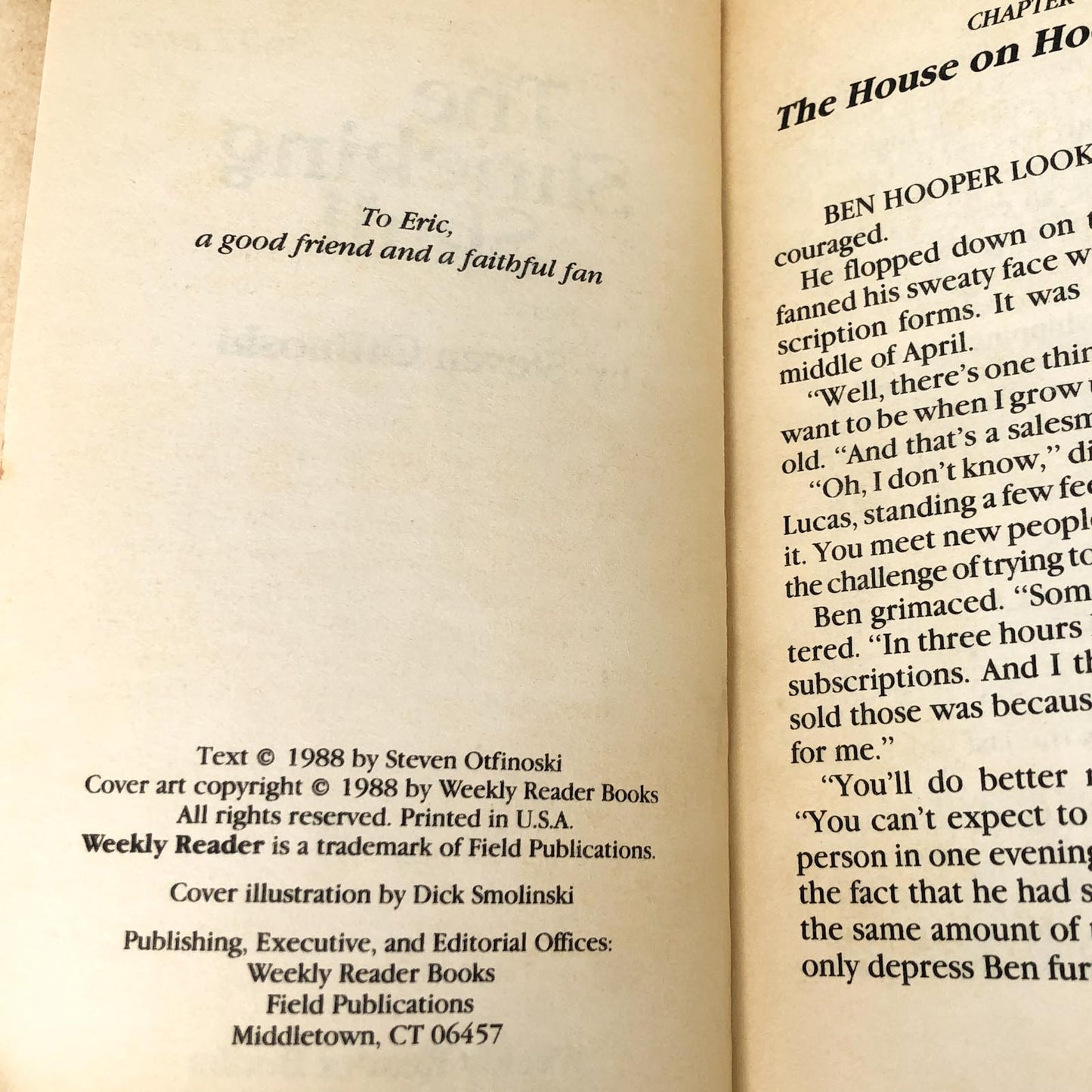 The Shrieking Skull by Steven Otfinoski [1988 PAPERBACK]