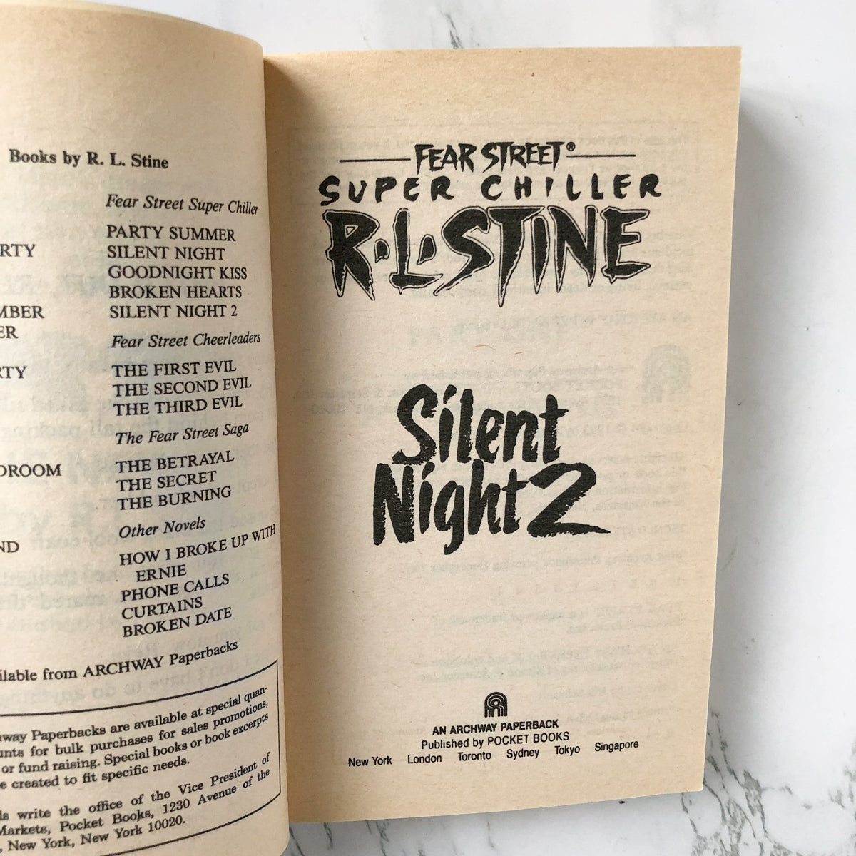 Fear Street: Silent Night 2 by R.L. Stine [1993 PAPERBACK] - Bookshop Apocalypse