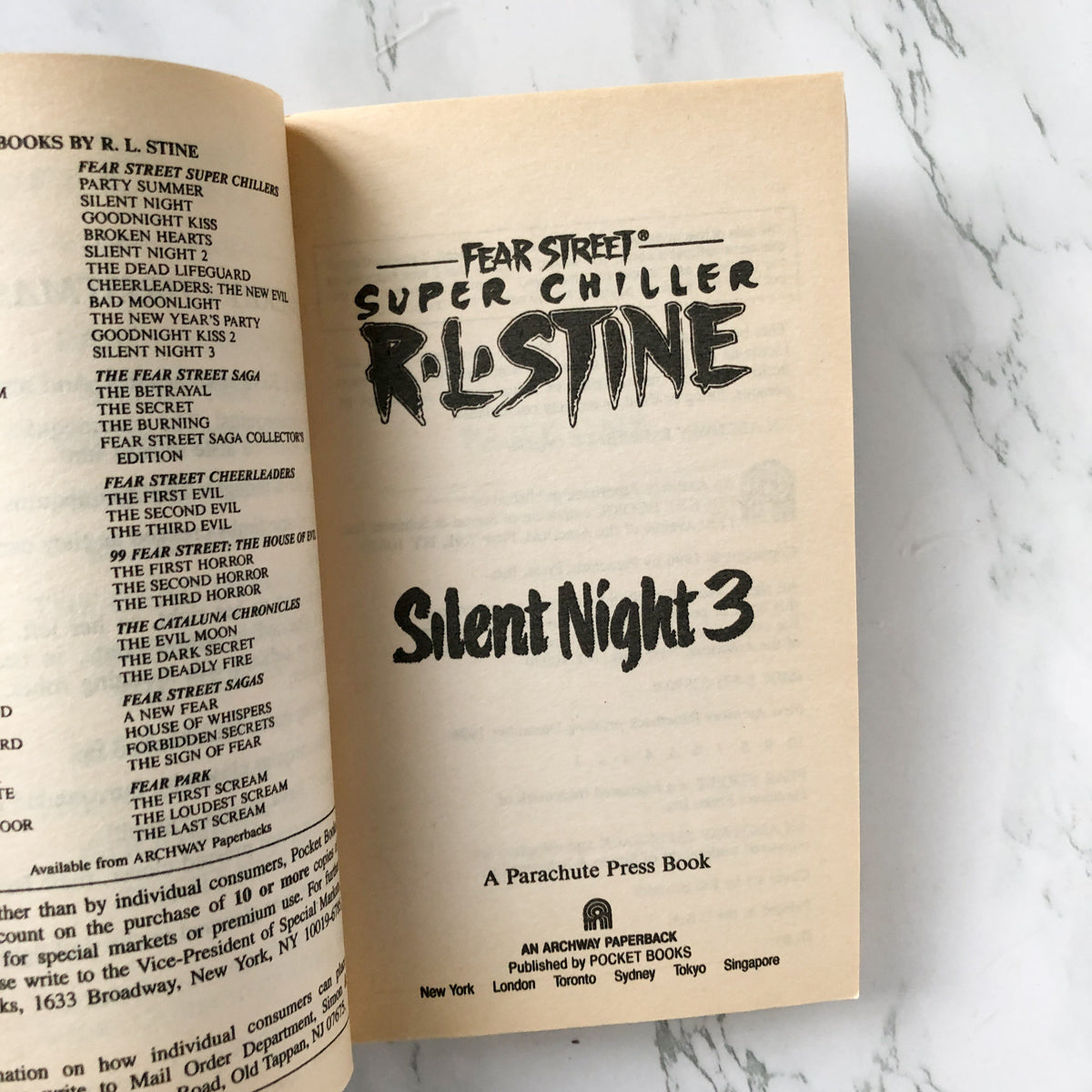 Fear Street: Silent Night 3 by R.L. Stine [1996 PAPERBACK] - Bookshop Apocalypse