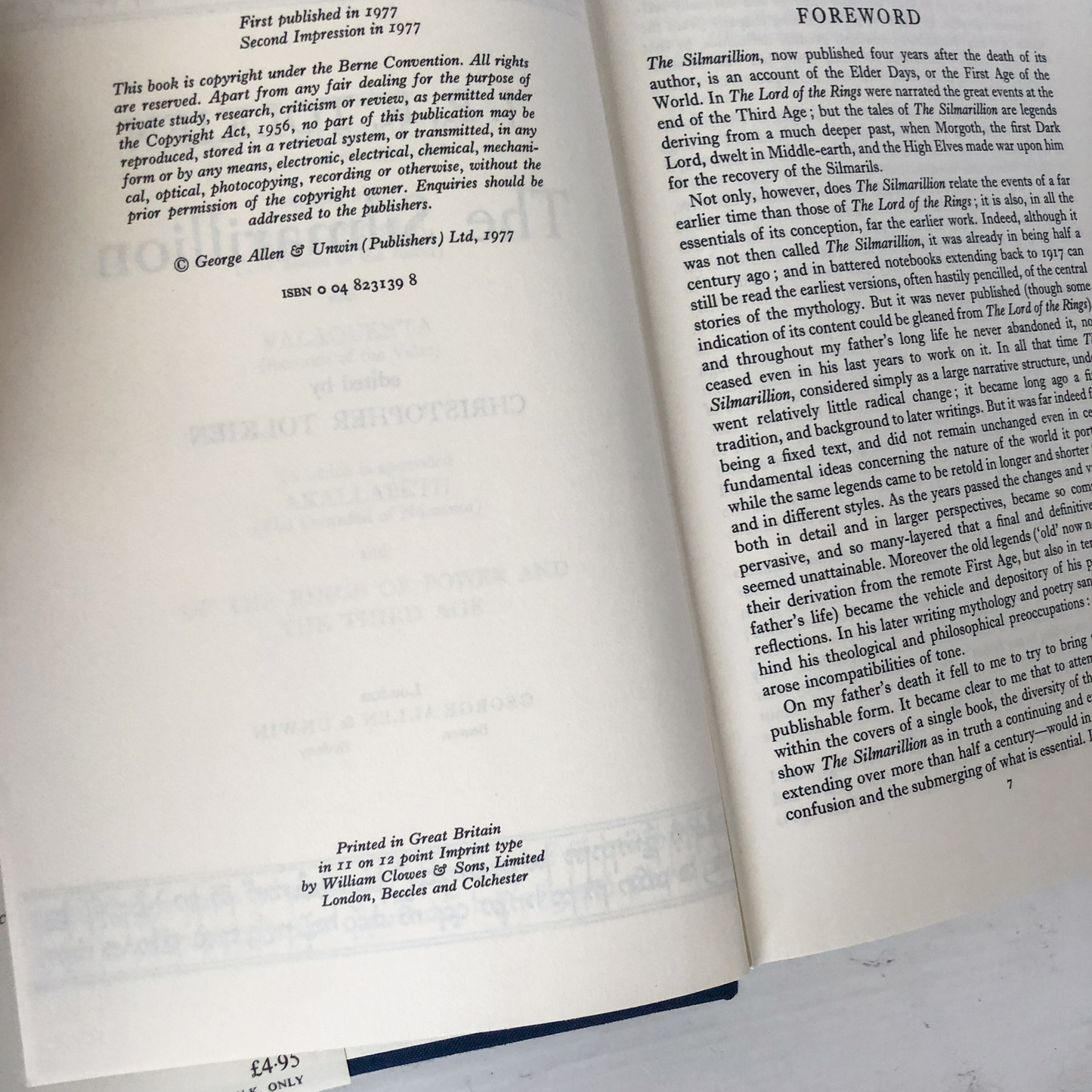 The Silmarillion by J.R.R. Tolkien [UK FIRST EDITION] - Bookshop Apocalypse