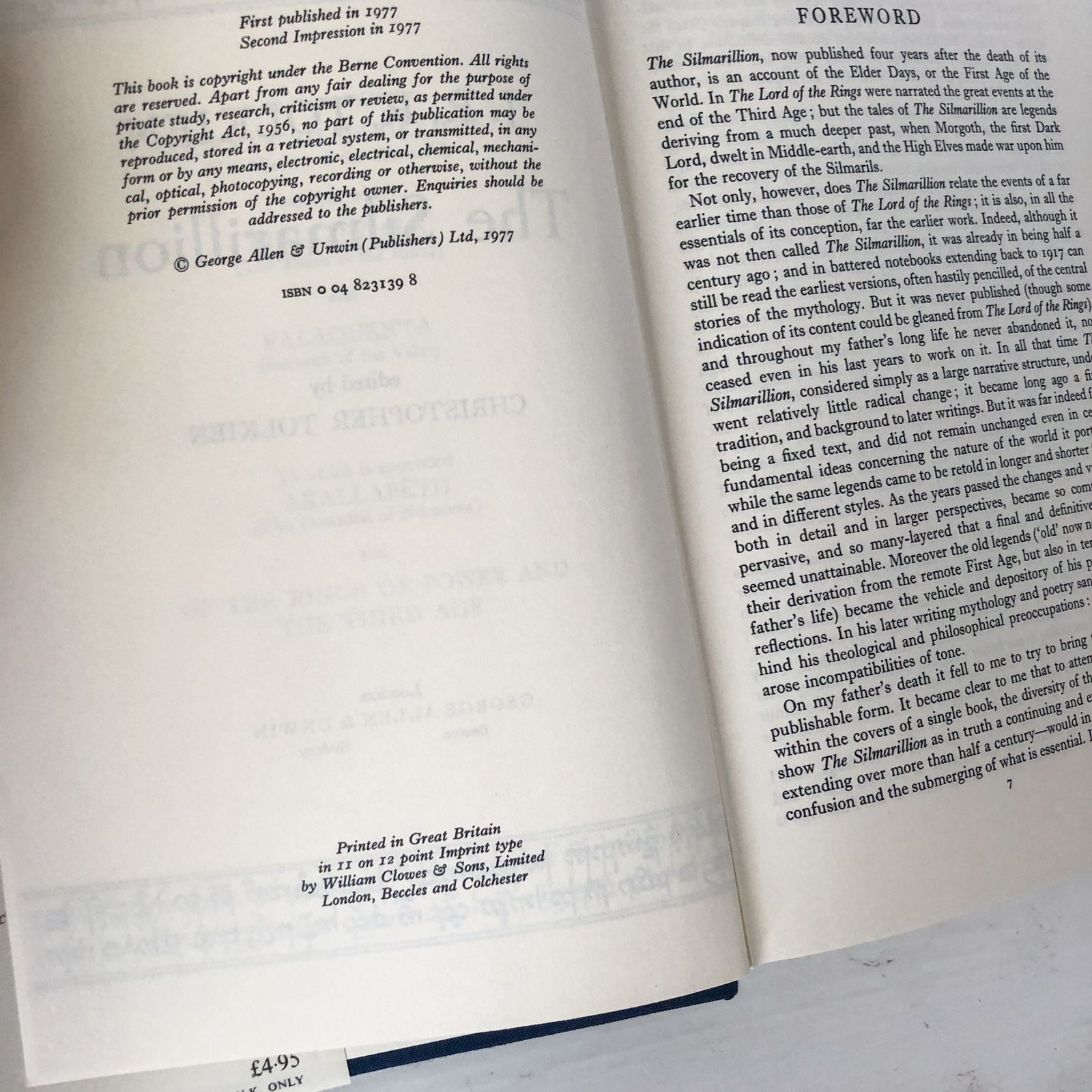 The Silmarillion by J.R.R. Tolkien [UK FIRST EDITION] - Bookshop Apocalypse