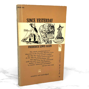 Since Yesterday: The 1930s in America by Frederick Lewis Allen [1961 PAPERBACK]