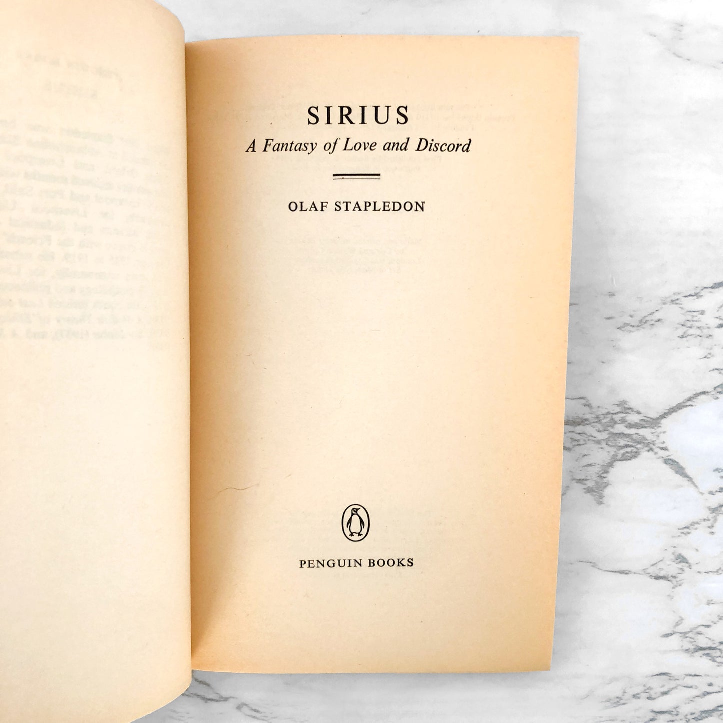 Sirius by Olaf Stapledon [1972 U.K. PAPERBACK]