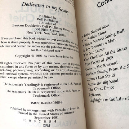 The Story of Sitting Bull, Great Sioux Chief by Lisa Eisenberg [TRADE PAPERBACK] 1991 • Dell