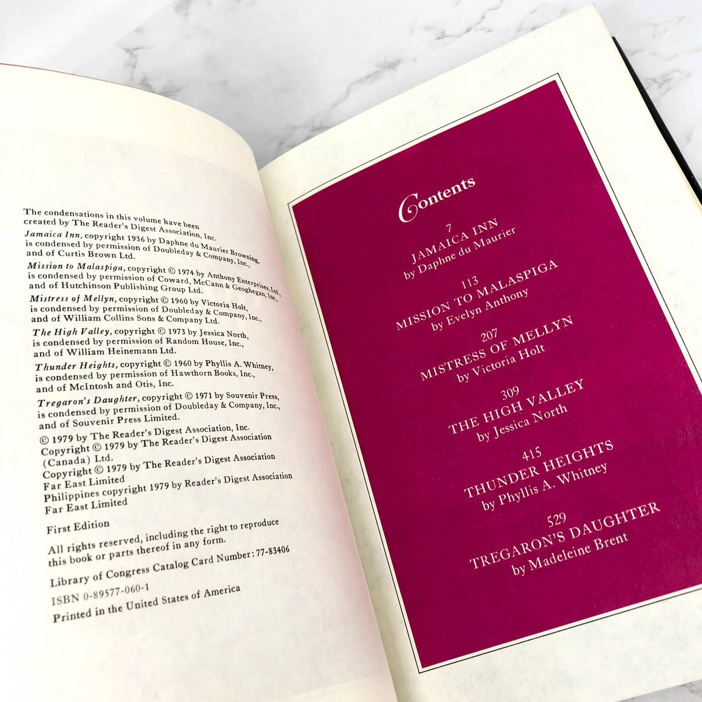 Six Gothic Tales by Daphne du Maurier, Evelyn Anthony, Victory Holt, Jessica North, Phyllis A. Whitney & Madeleine Brent [FIRST EDITION] 1977