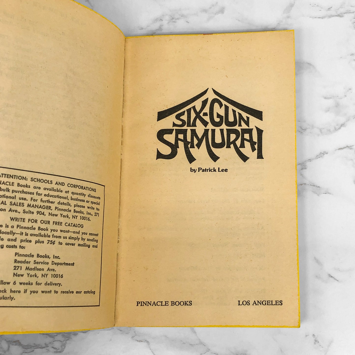 Six-Gun Samurai by Patrick Lee [FIRST EDITION PAPERBACK] 1981