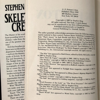 Skeleton Crew by Stephen King [FIRST EDITION / THIRD PRINTING]