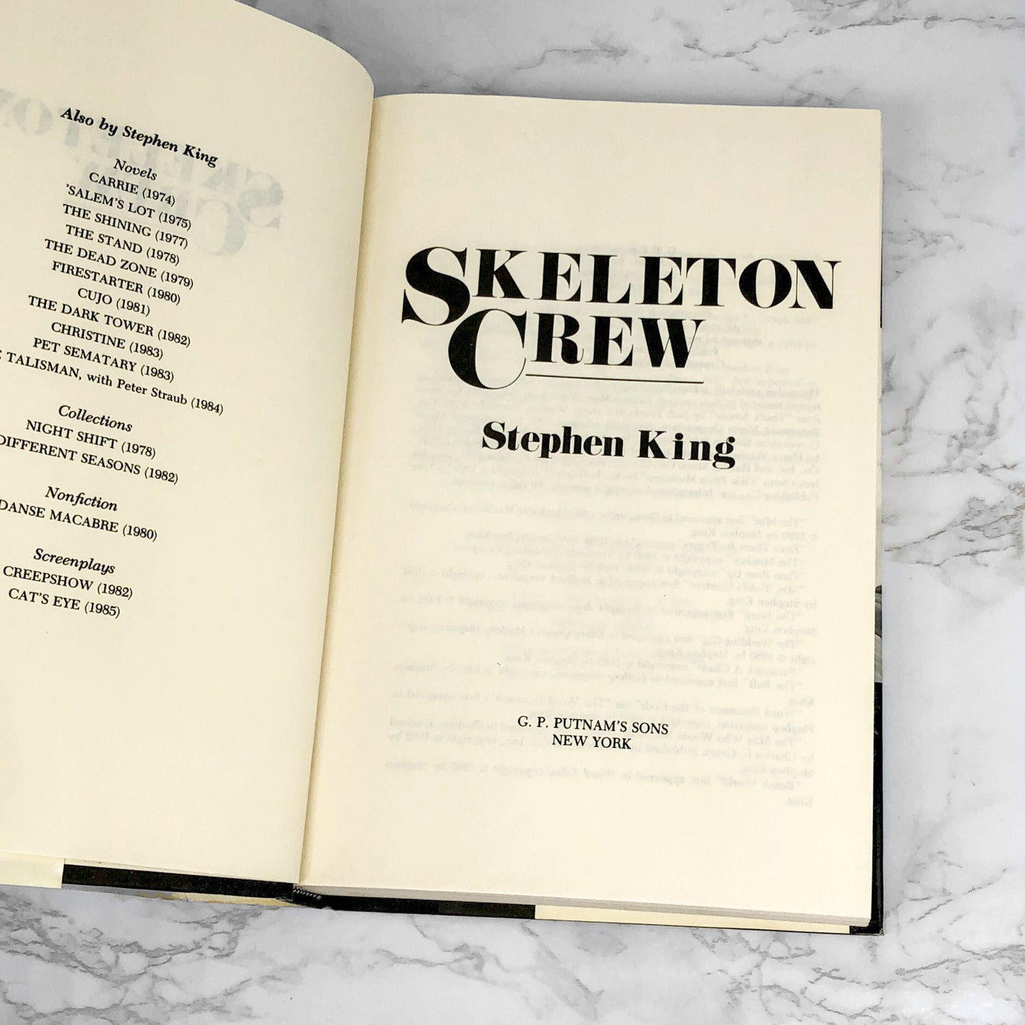 Skeleton Crew by Stephen King [1985 HARDCOVER]