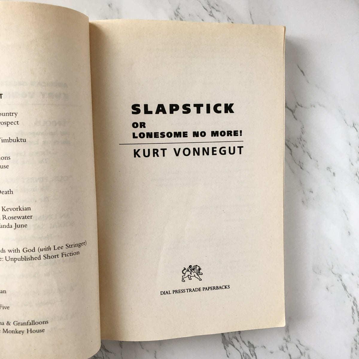 Slapstick by Kurt Vonnegut [2010 TRADE PAPERBACK] - Bookshop Apocalypse