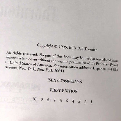 Sling Blade: A Screenplay by Billy Bob Thornton [FIRST EDITION] 1996
