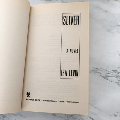 Sliver by Ira Levin [FIRST PAPERBACK PRINTING / 1991]