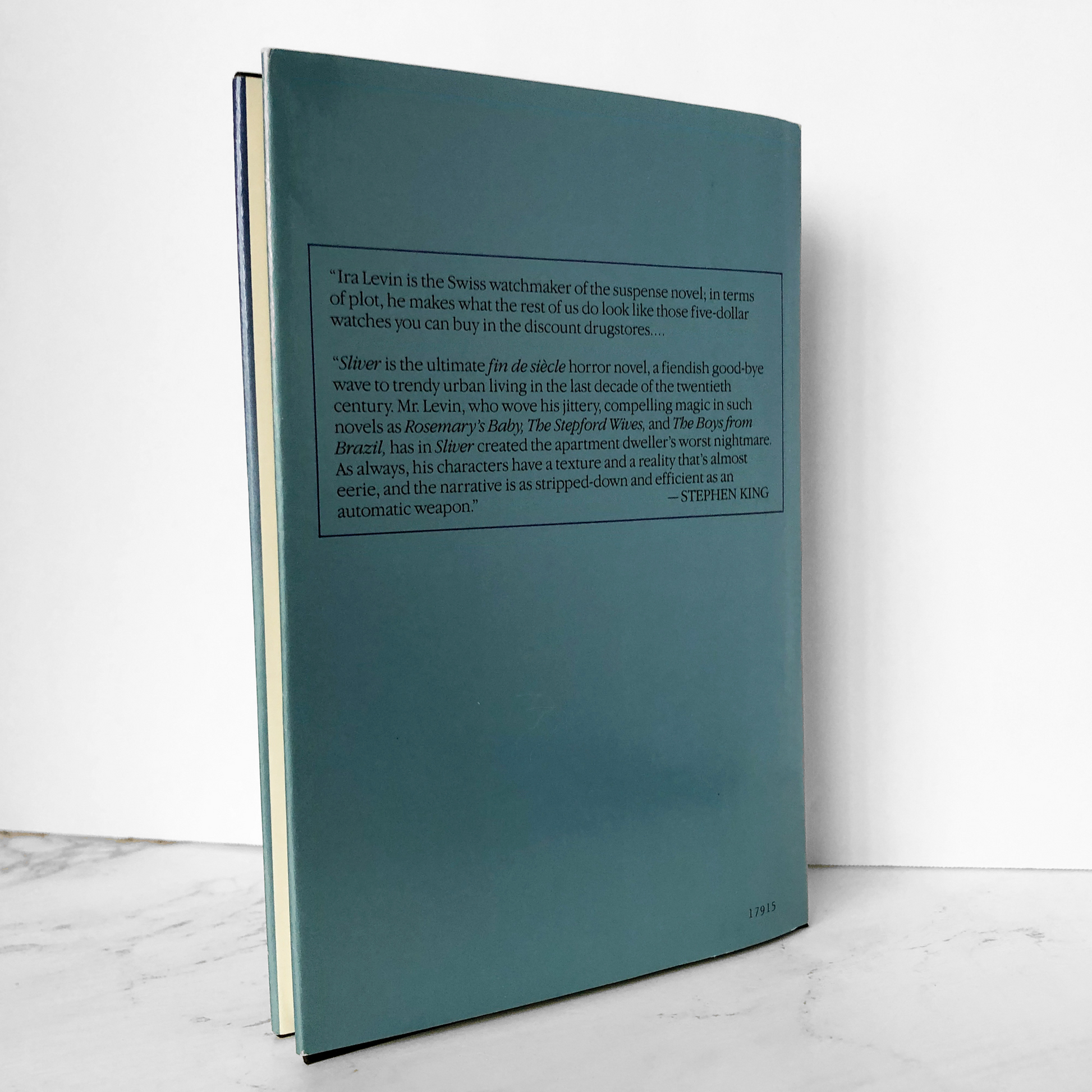 Sliver by Ira Levin [BOOK CLUB EDITION / 1991] - Bookshop Apocalypse