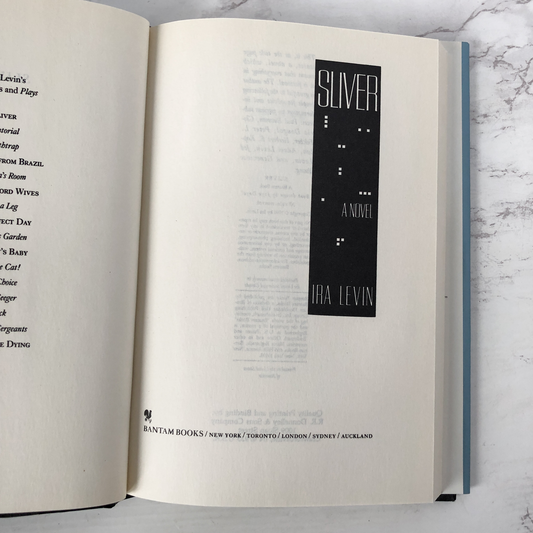 Sliver by Ira Levin [BOOK CLUB EDITION / 1991] - Bookshop Apocalypse