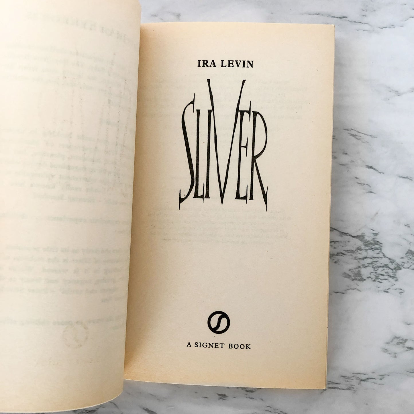 Sliver by Ira Levin [U.K PAPERBACK / 1992]