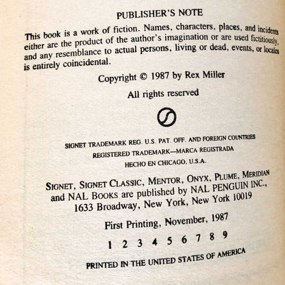 SLOB by Rex Miller [FIRST EDITION • FIRST PRINTING] 1987