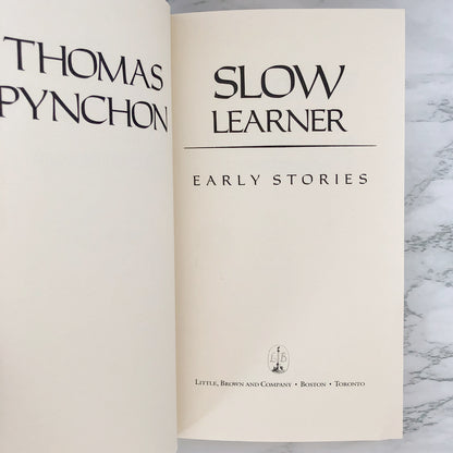 Slow Learner: Early Stories by Thomas Pynchon [FIRST EDITION] 1984 • Little Brown & Co