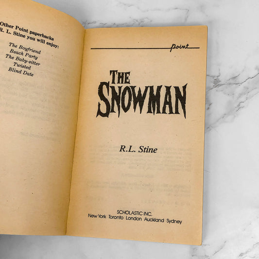 The Snowman by R.L. Stine [1991 PAPERBACK] •Point Horror #21