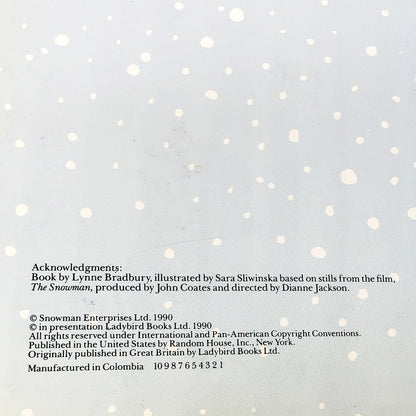 The Snowman Flap Book by Raymond Briggs [FIRST EDITION • FIRST PRINTING] 1990