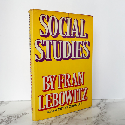 Social Studies by Fran Lebowitz [FIRST EDITION] - Bookshop Apocalypse
