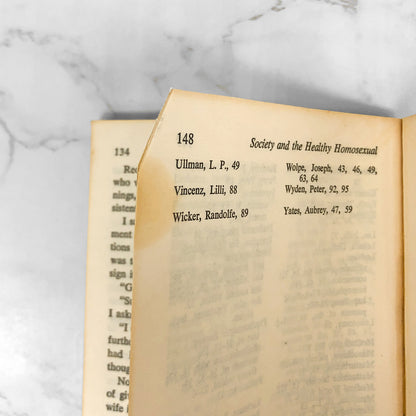 Society and the Healthy Homosexual by George Weinberg [FIRST PAPERBACK PRINTING] 1973 *See Condition