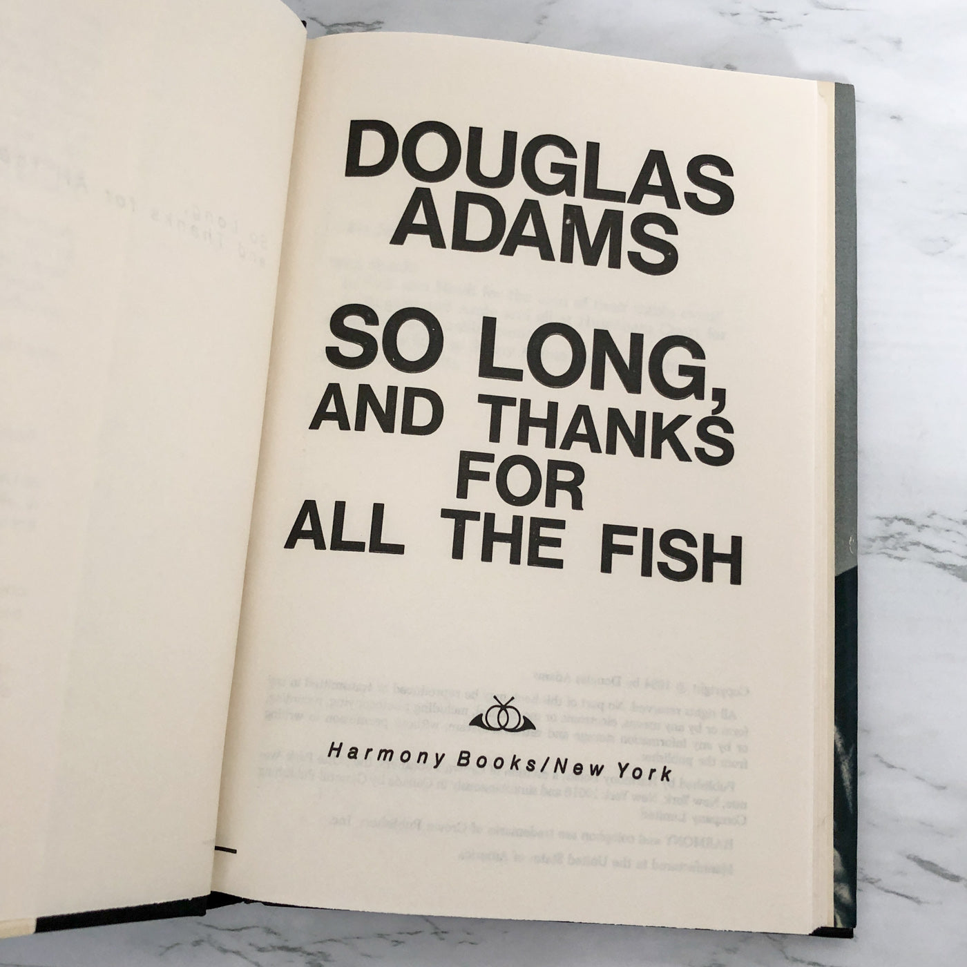 So Long and Thanks For All the Fish by Douglas Adams [FIRST BOOK CLUB EDITION]