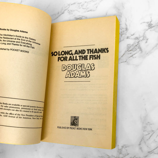 So Long and Thanks For All the Fish by Douglas Adams [FIRST PAPERBACK EDITION] 1985