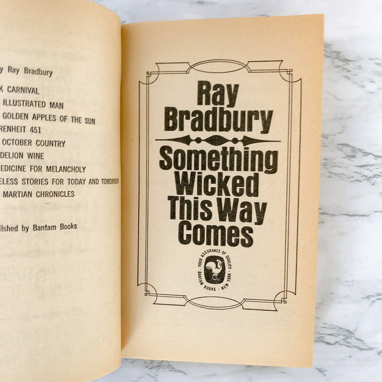 Something Wicked This Way Comes by Ray Bradbury [1963 FIRST PAPERBACK PRINTING]